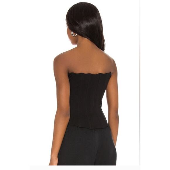 Boys Lie Corset Top Womens X Large Black Boned Bodice Strapless Paneled Zipper - Picture 4 of 10